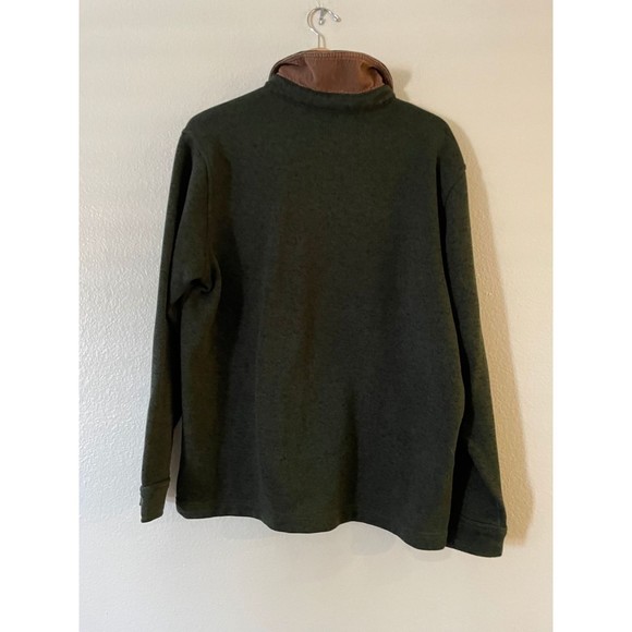 Lands End Men’s 1/4 Zip Sweater XL Corduroy Collar Pockets Pullover Fleece Lined - Picture 3 of 12